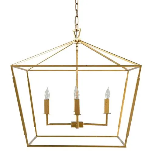 Adler 4-Light Chandelier - Antiqued Gold - Gabby