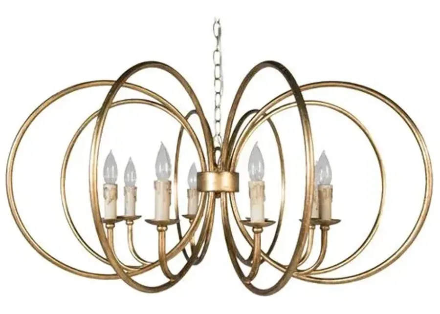 Alta Chandelier - Antiqued Gold - Gabby