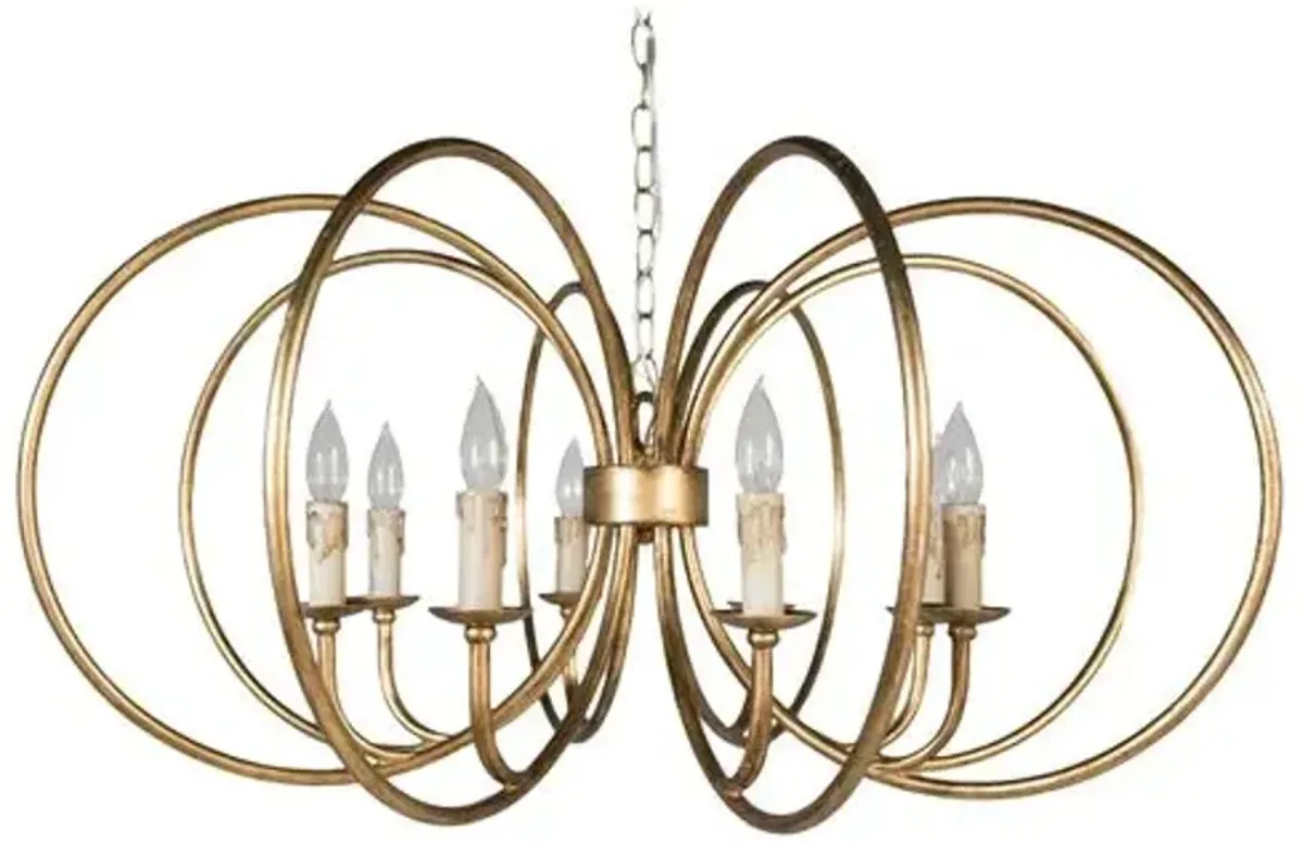 Alta Chandelier - Antiqued Gold - Gabby