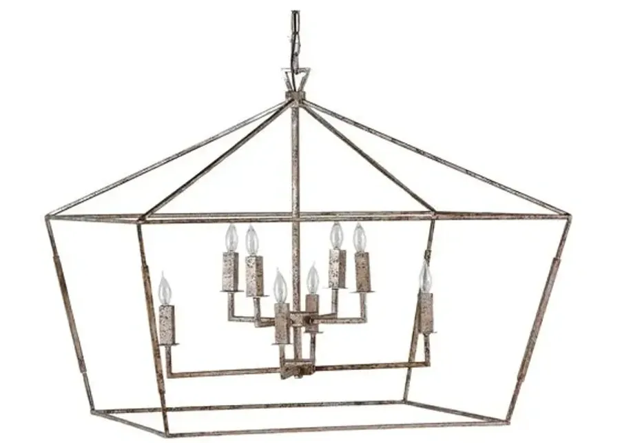 Amelia 8-Light Chandelier - Silver - Gabby