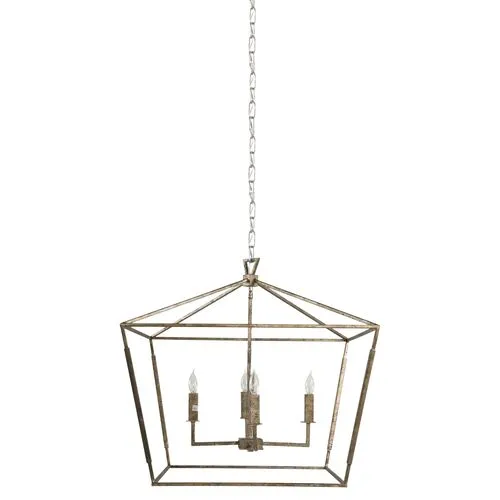 Amelia 4-Light Chandelier - Silver - Gabby - Gold