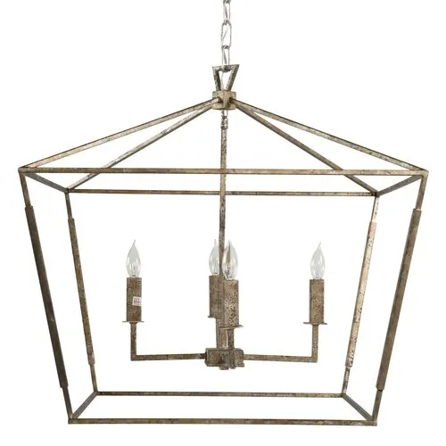 Amelia 4-Light Chandelier - Silver - Gabby - Gold