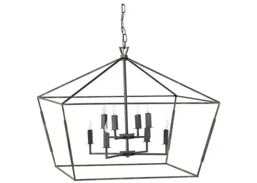 Arnold 8-Light Chandelier - Bronze - Gabby - Black