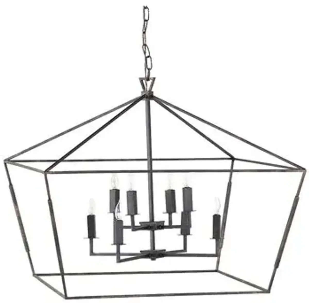 Arnold 8-Light Chandelier - Bronze - Gabby - Black