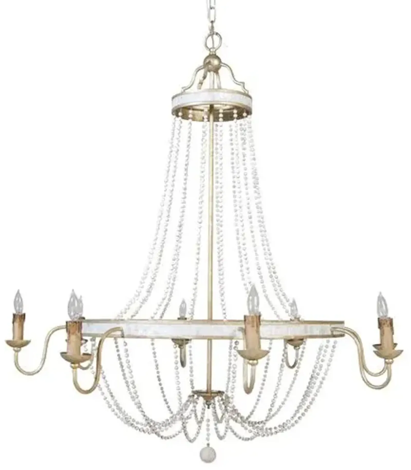 Corinna Chandelier - Champagne Silver - Gabby - Gold