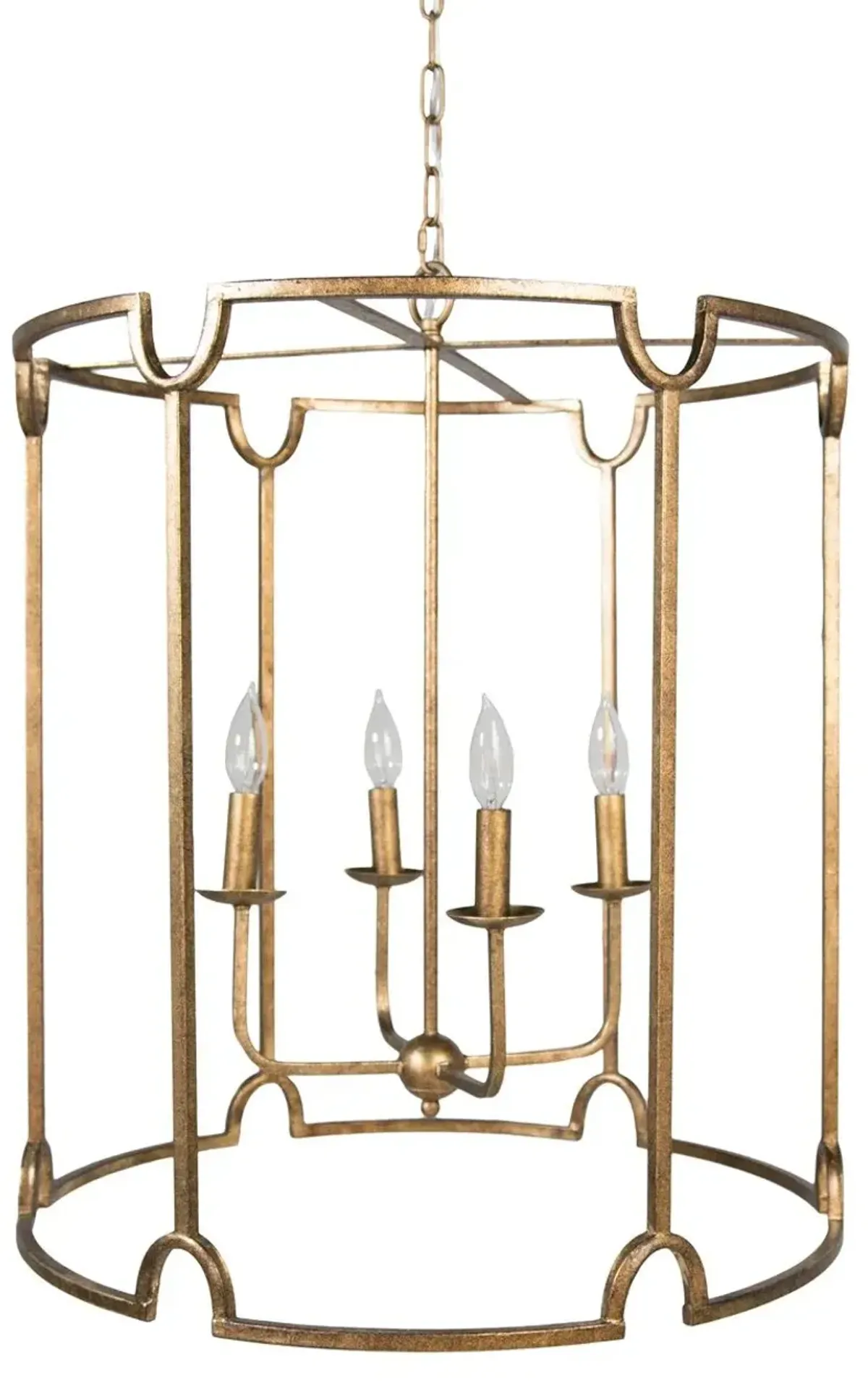 Stella 4-Light Pendant - Antiqued Gold - Gabby