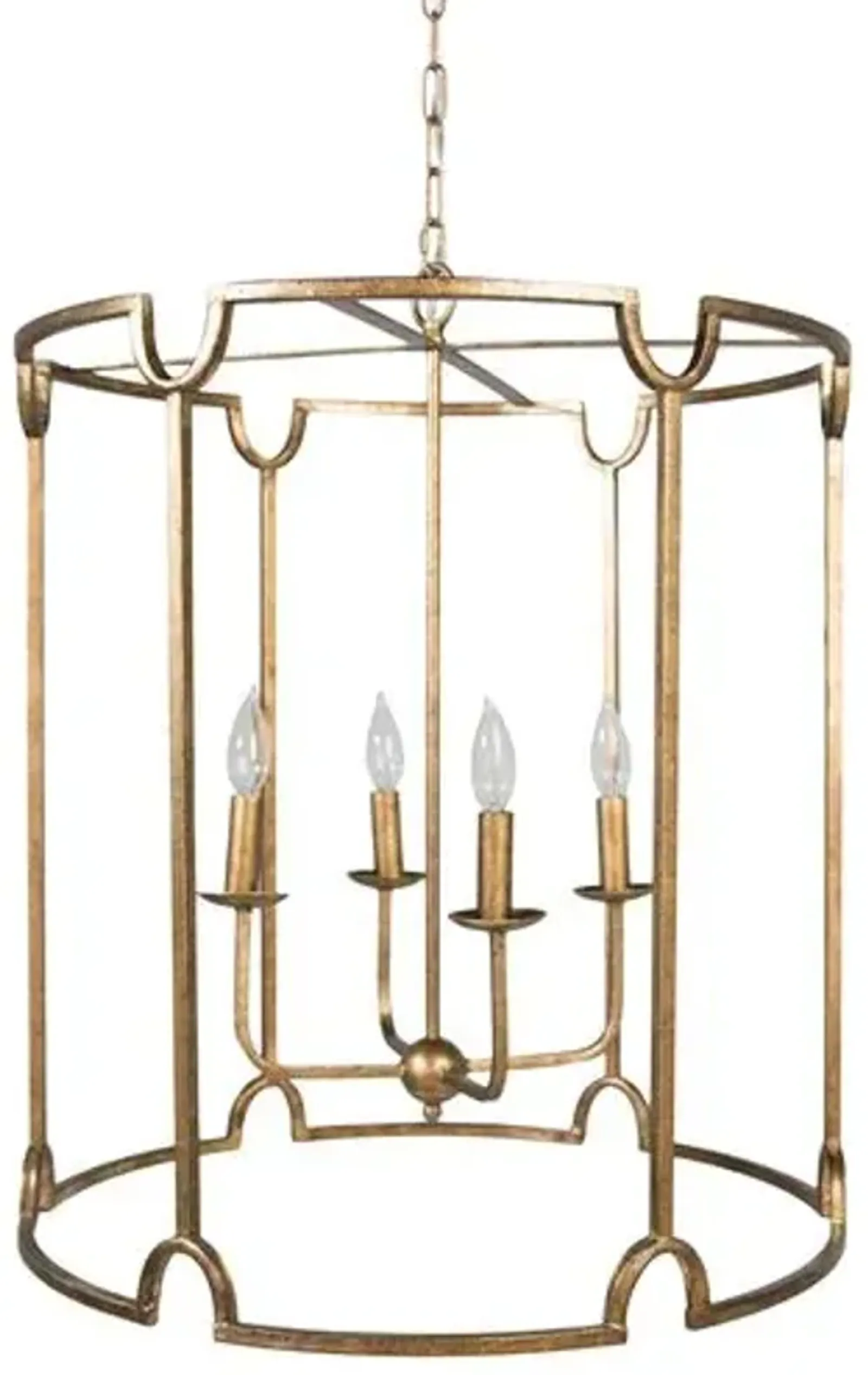 Stella 4-Light Pendant - Antiqued Gold - Gabby