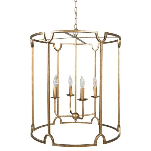 Stella 4-Light Pendant - Antiqued Gold - Gabby