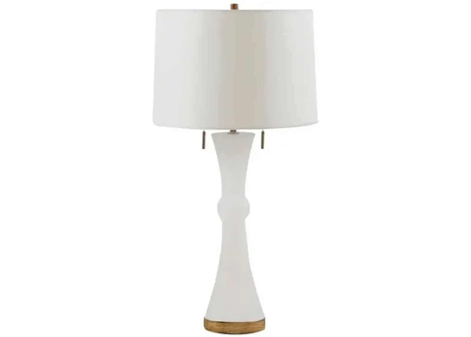 Alice Alabaster Table Lamp - White - Gabby