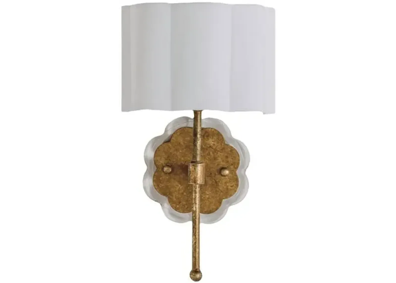 Shirley Scallop Wall Sconce - Gold - Gabby