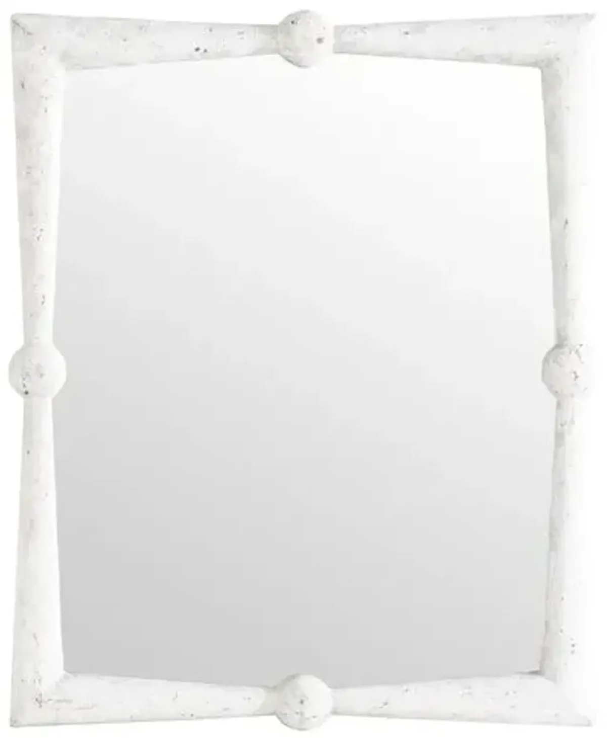 Scarlett Resin Wall Mirror - Distressed White - Gabby