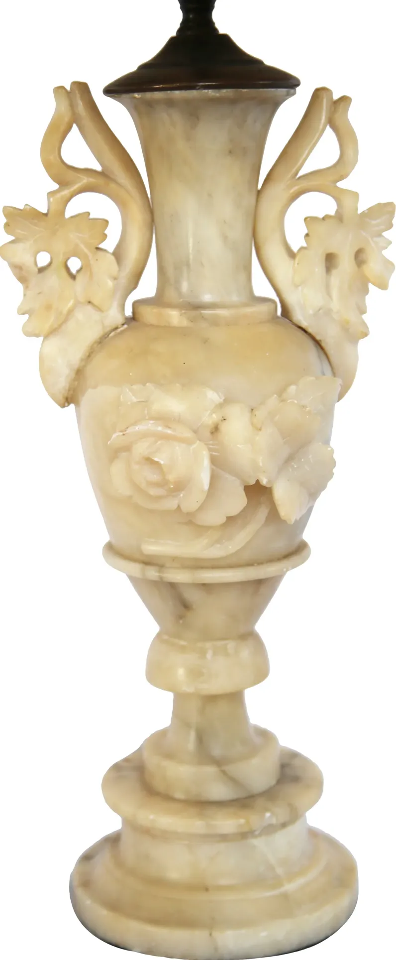 Hand-Carved Soapstone Urn Lamp - Fleur de Lex Antiques