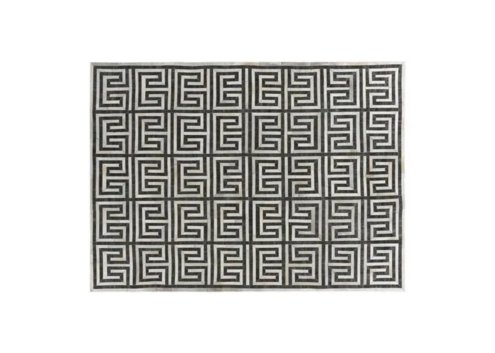 Helios Hide - Charcoal/Ivory - Exquisite Rugs - Black - Black - 5'x8'