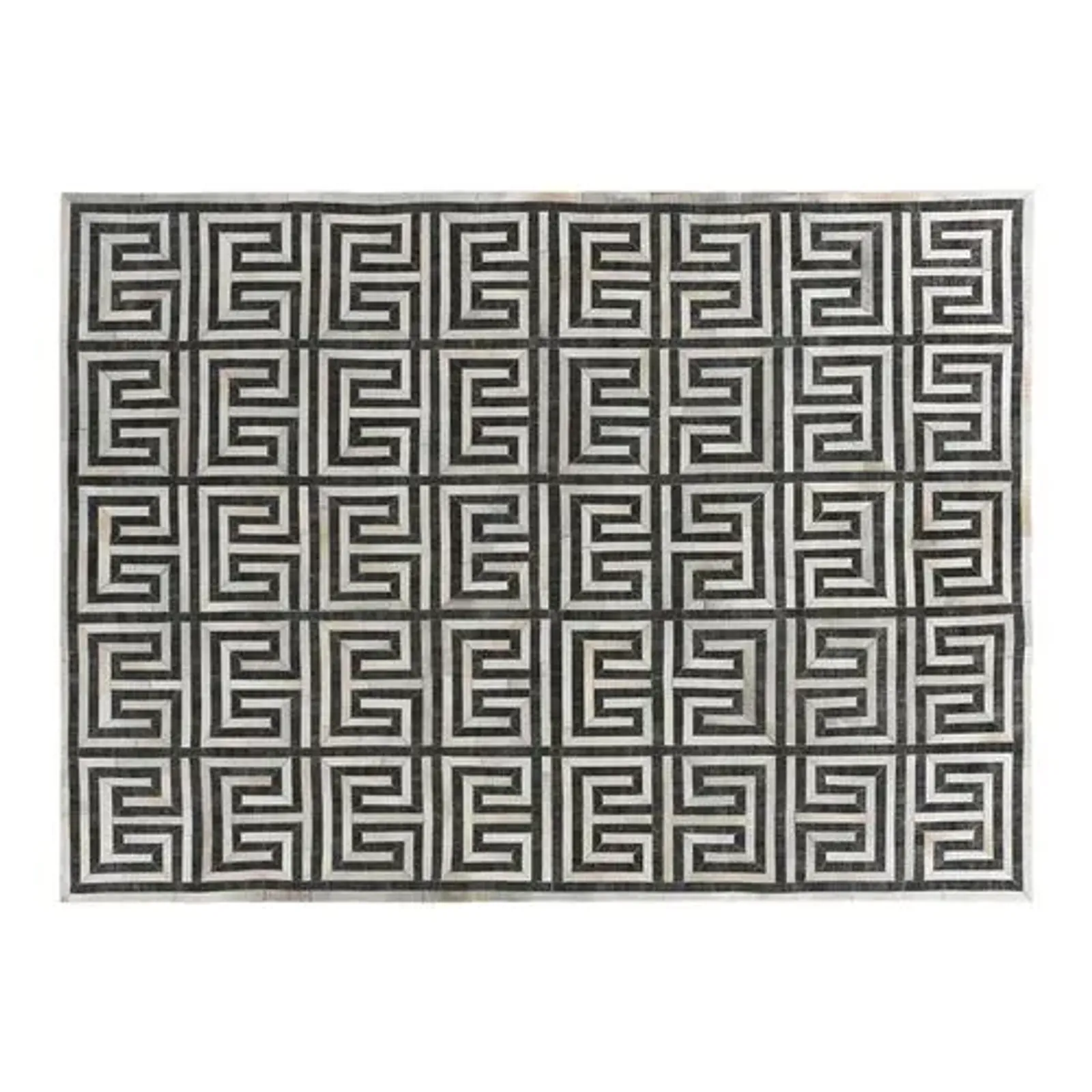 Helios Hide - Charcoal/Ivory - Exquisite Rugs - Black - Black - 5'x8'