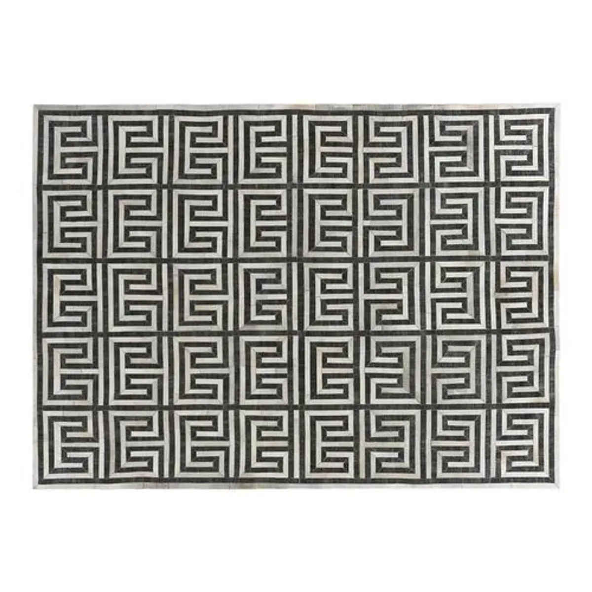 Helios Hide - Charcoal/Ivory - Exquisite Rugs - Black - Black - 8'x11'