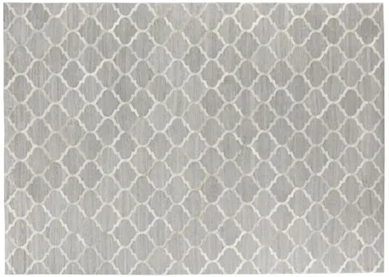 Triton Hide Rug - Silver/Ivory - Exquisite Rugs - Gray - Gray