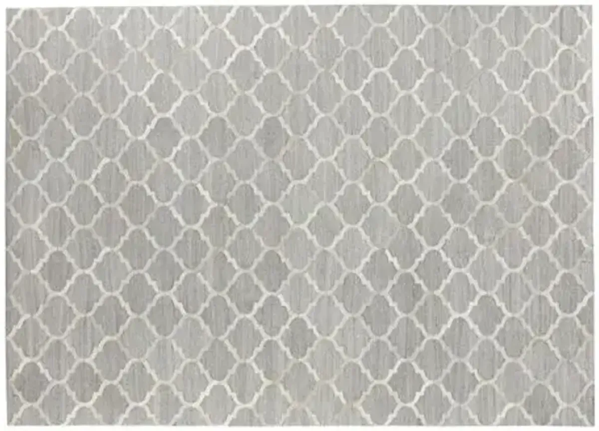 Triton Hide Rug - Silver/Ivory - Exquisite Rugs - Gray - Gray