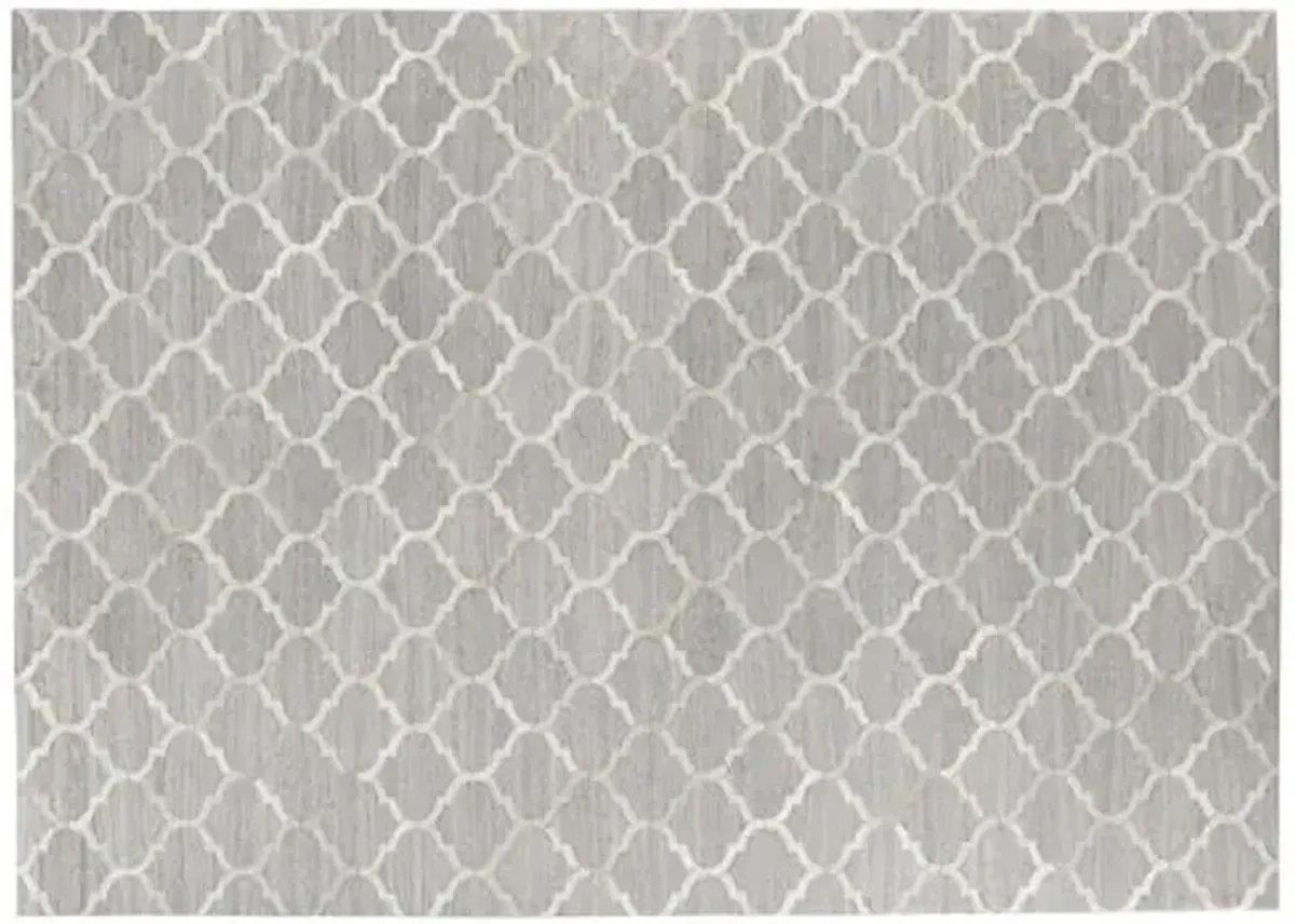 Triton Hide Rug - Silver/Ivory - Exquisite Rugs - Gray - Gray