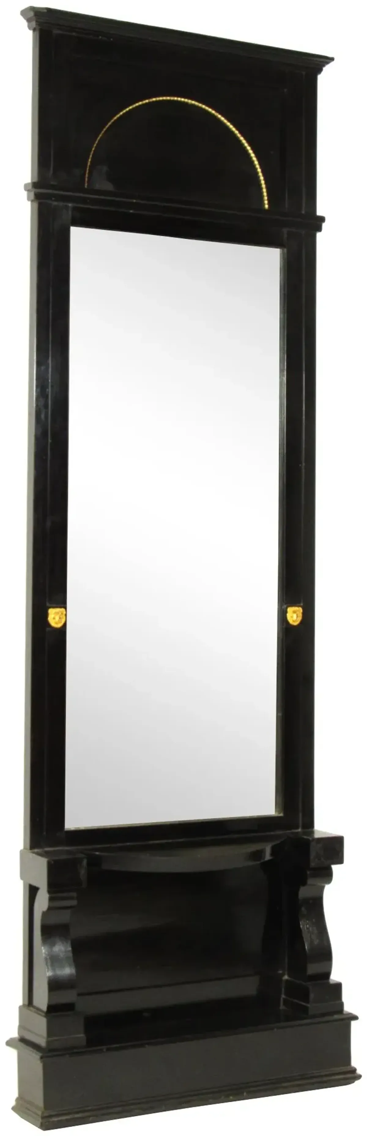 19th-C. Black Lacquer Pier Mirror - The Barn at 17 Antiques