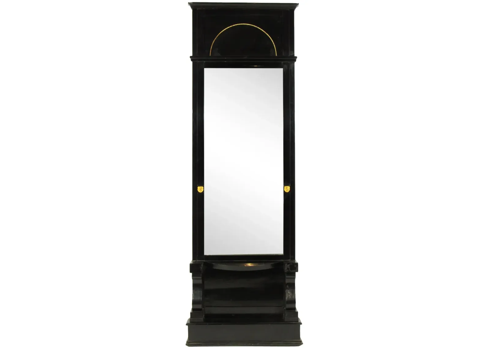 19th-C. Black Lacquer Pier Mirror - The Barn at 17 Antiques