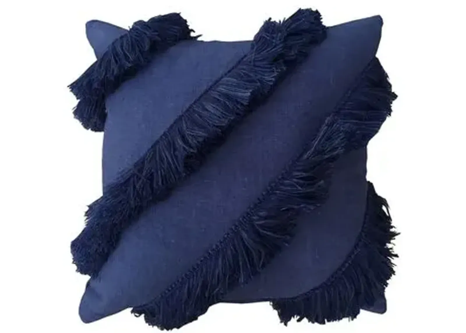 Tina Fringe 20x20 Pillow - Blue - Kim Salmela