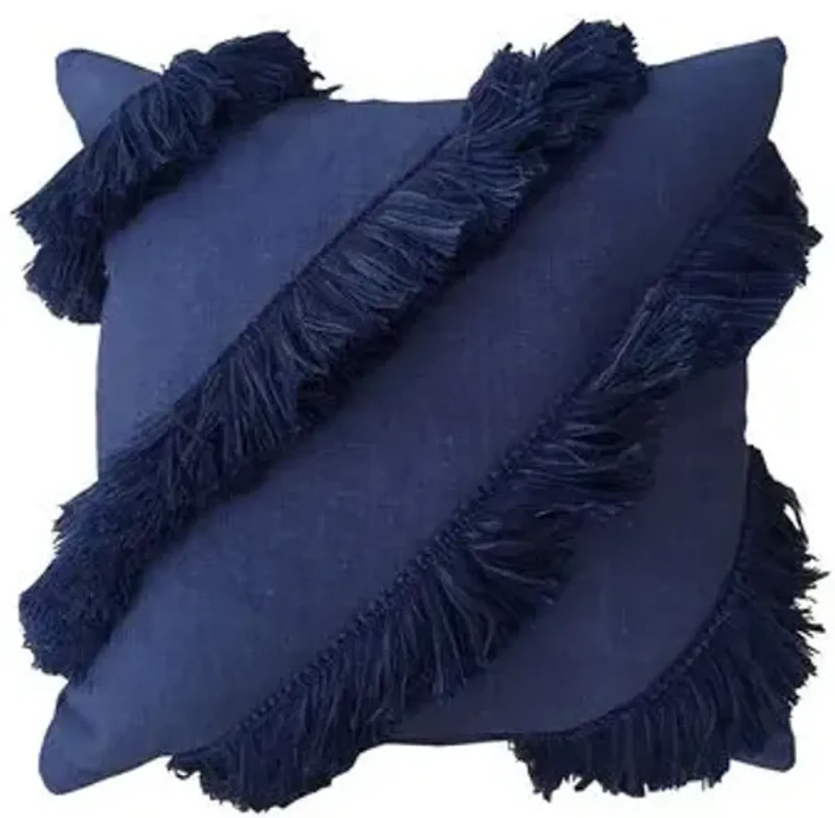 Tina Fringe 20x20 Pillow - Blue - Kim Salmela