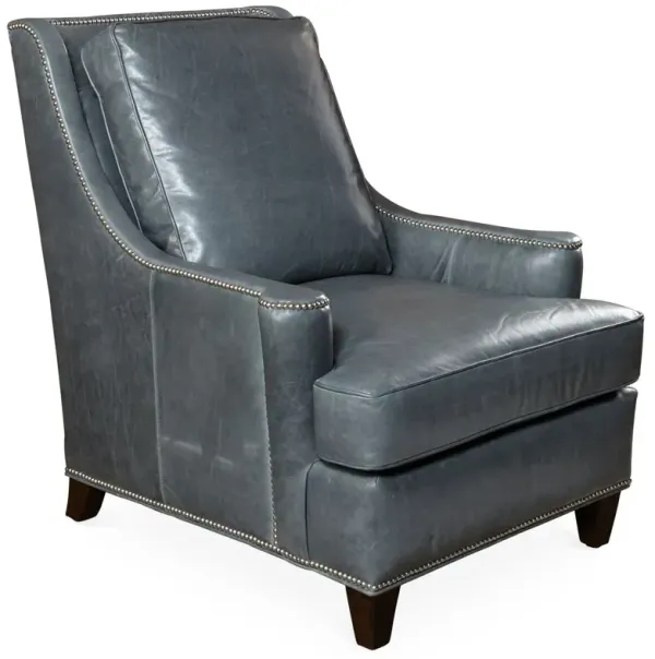 Brody Leather Accent Chair, Storm-Gray