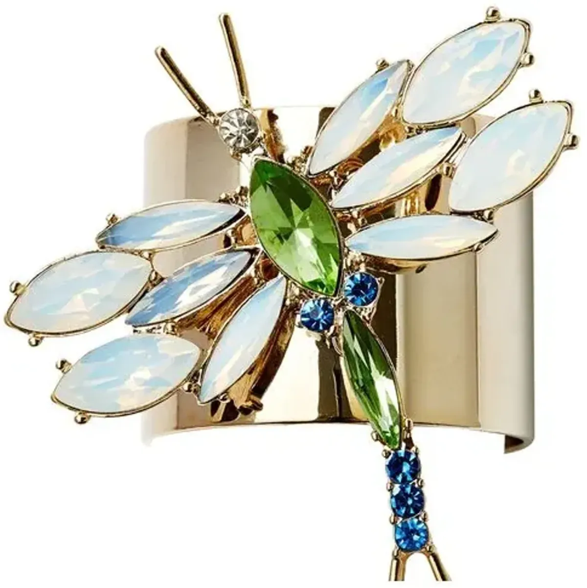 Set of 2 Dragonfly Napkin Rings - Gold - Joanna Buchanan - Multi