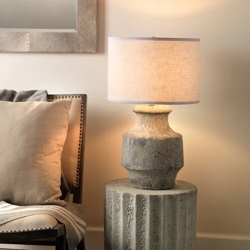 Masonry Table Lamp - Gray/White - Jamie Young Co.