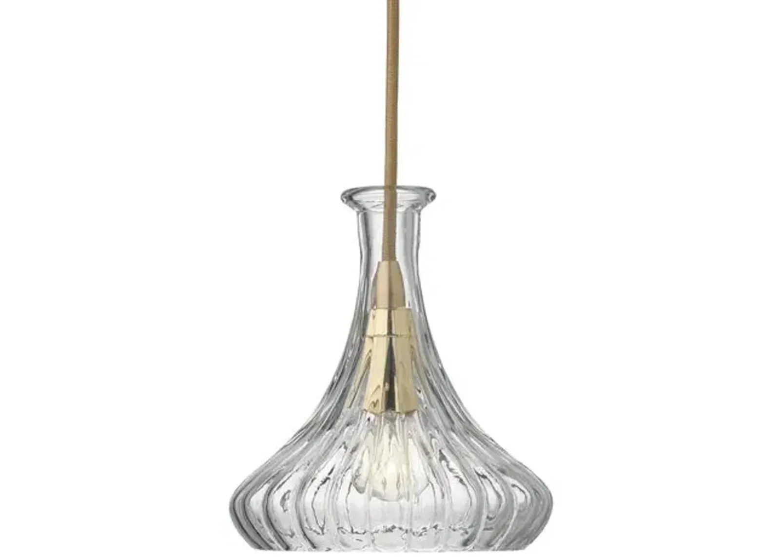 Isabella Carafe Pendant - Clear/Brass - Jamie Young Co.