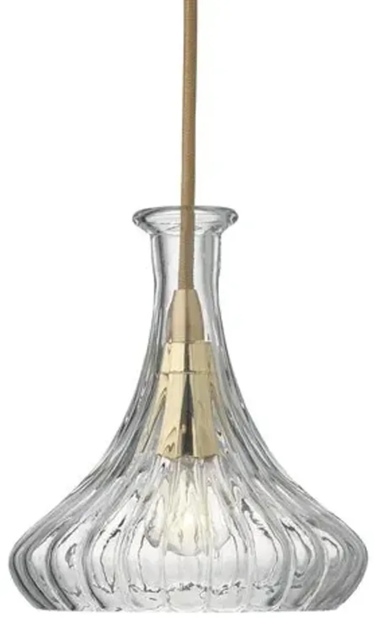 Isabella Carafe Pendant - Clear/Brass - Jamie Young Co.