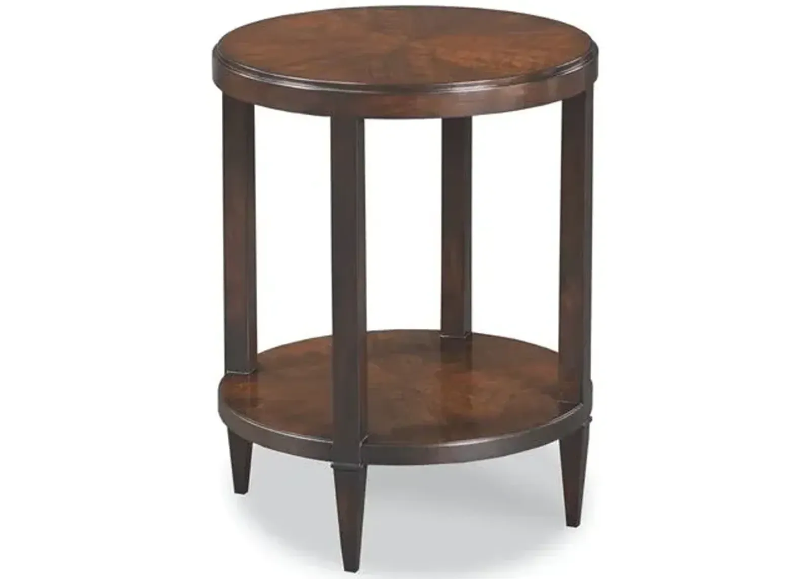 Edith Round Side Table - Espresso - Brown