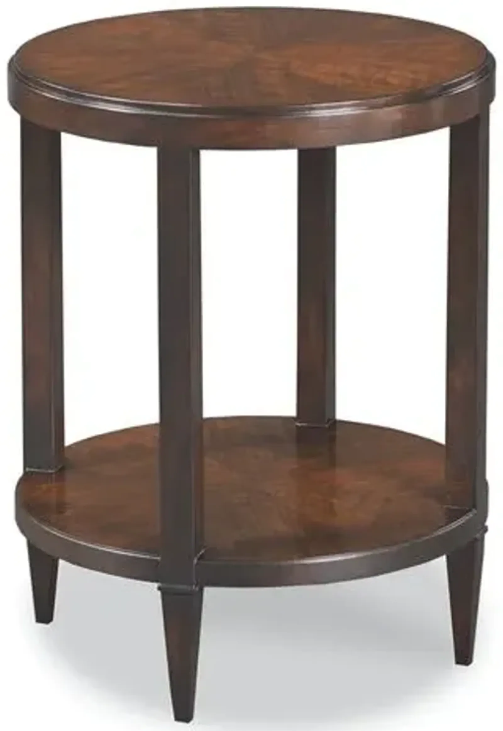 Edith Round Side Table - Espresso - Brown