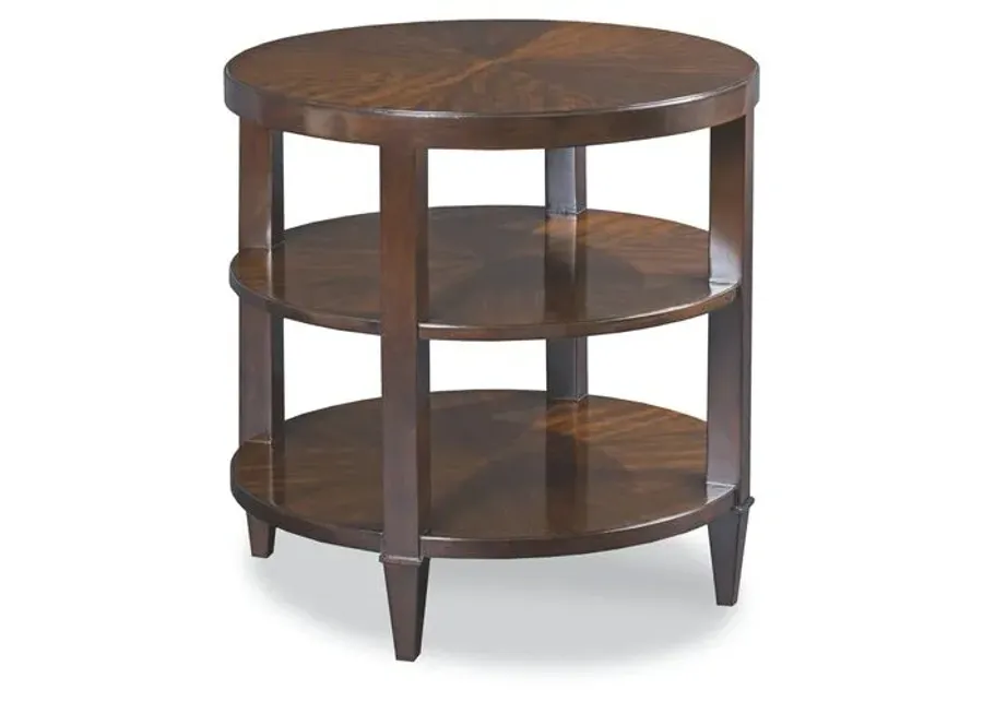 Edna 3-Tier Side Table - Espresso - Brown