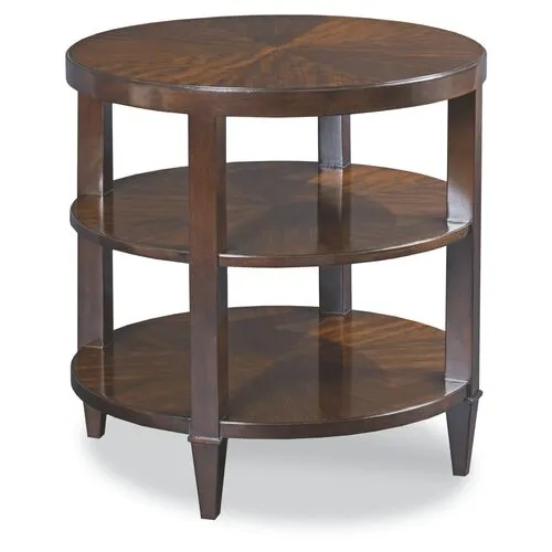 Edna 3-Tier Side Table - Espresso - Brown