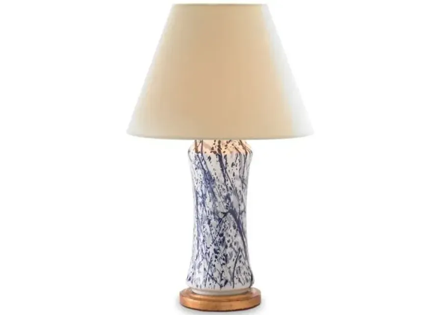 Spatter Lamp - Deep Blue/White - Bunny Williams Home