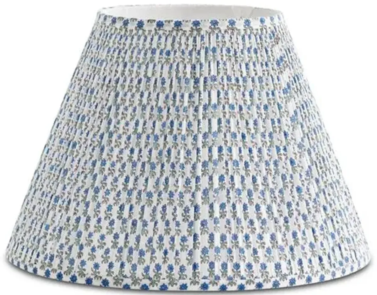 Spring Starflower Lampshade - Blue/White - Bunny Williams Home