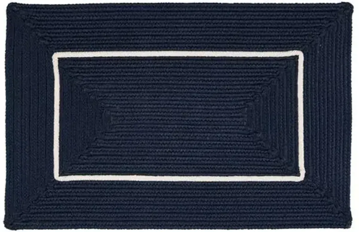 Accent Doormat - Navy/White - Blue