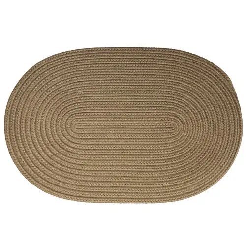 Reversible Solid Doormat - Tan - Brown