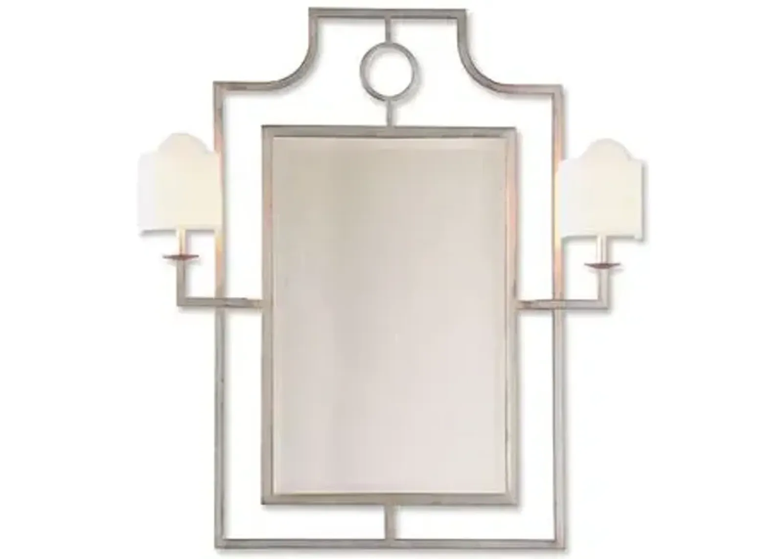 Doheny Sconces Wall Mirror - Silver - Port 68