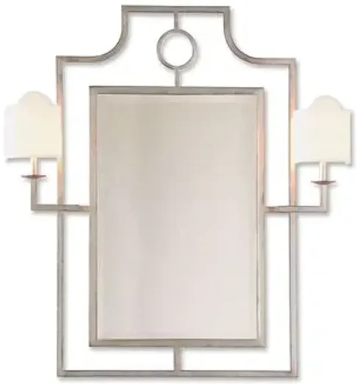 Doheny Sconces Wall Mirror - Silver - Port 68