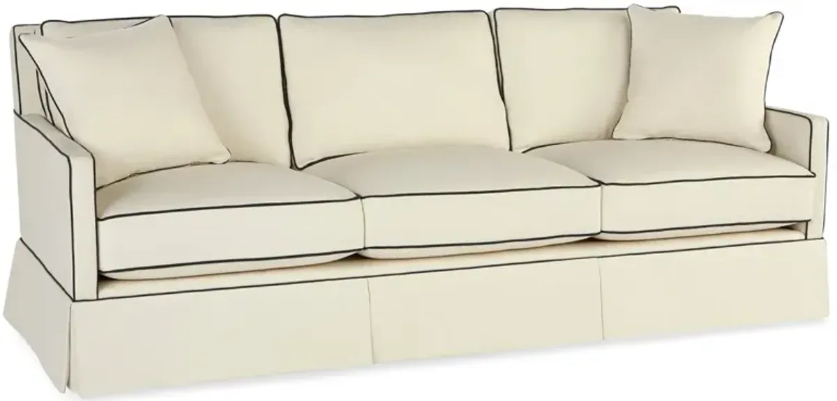 Auburn Sofa, Ivory/Navy Crypton Performance