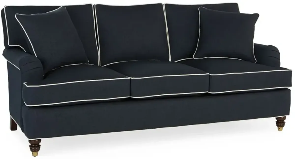 Kate Queen Sleeper Sofa, Navy/Ivory Crypton