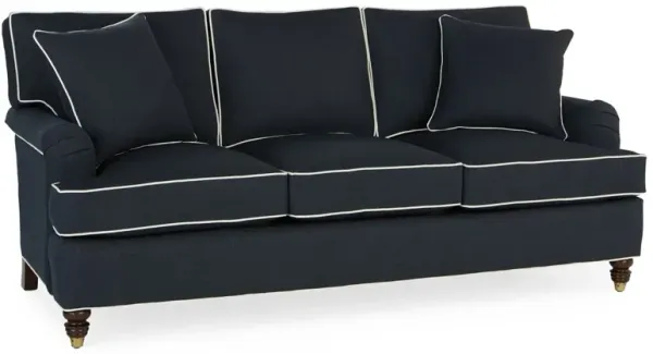 Kate Queen Sleeper Sofa, Navy/Ivory Crypton