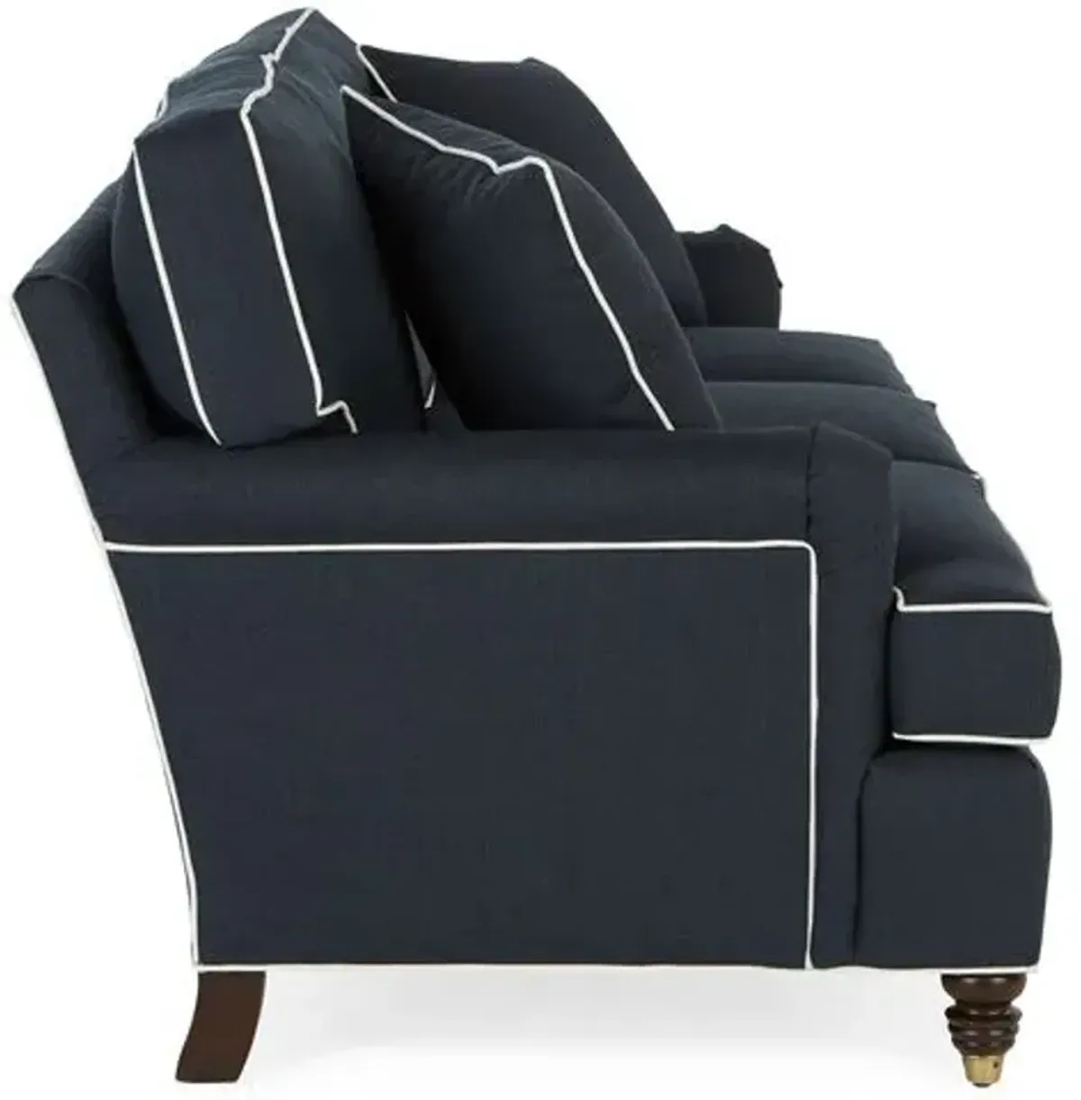 Kate Queen Sleeper Sofa - Navy/Ivory Crypton - Miles Talbott - Handcrafted