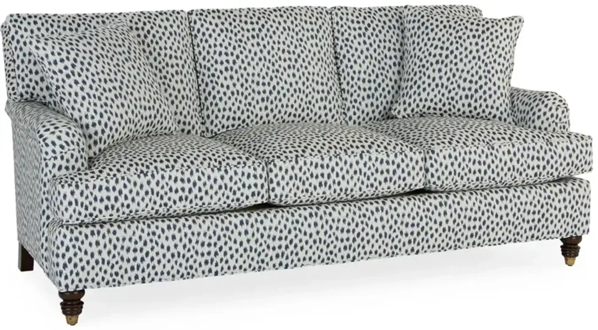 Kate Queen Sleeper Sofa, Navy Spot Sunbrella