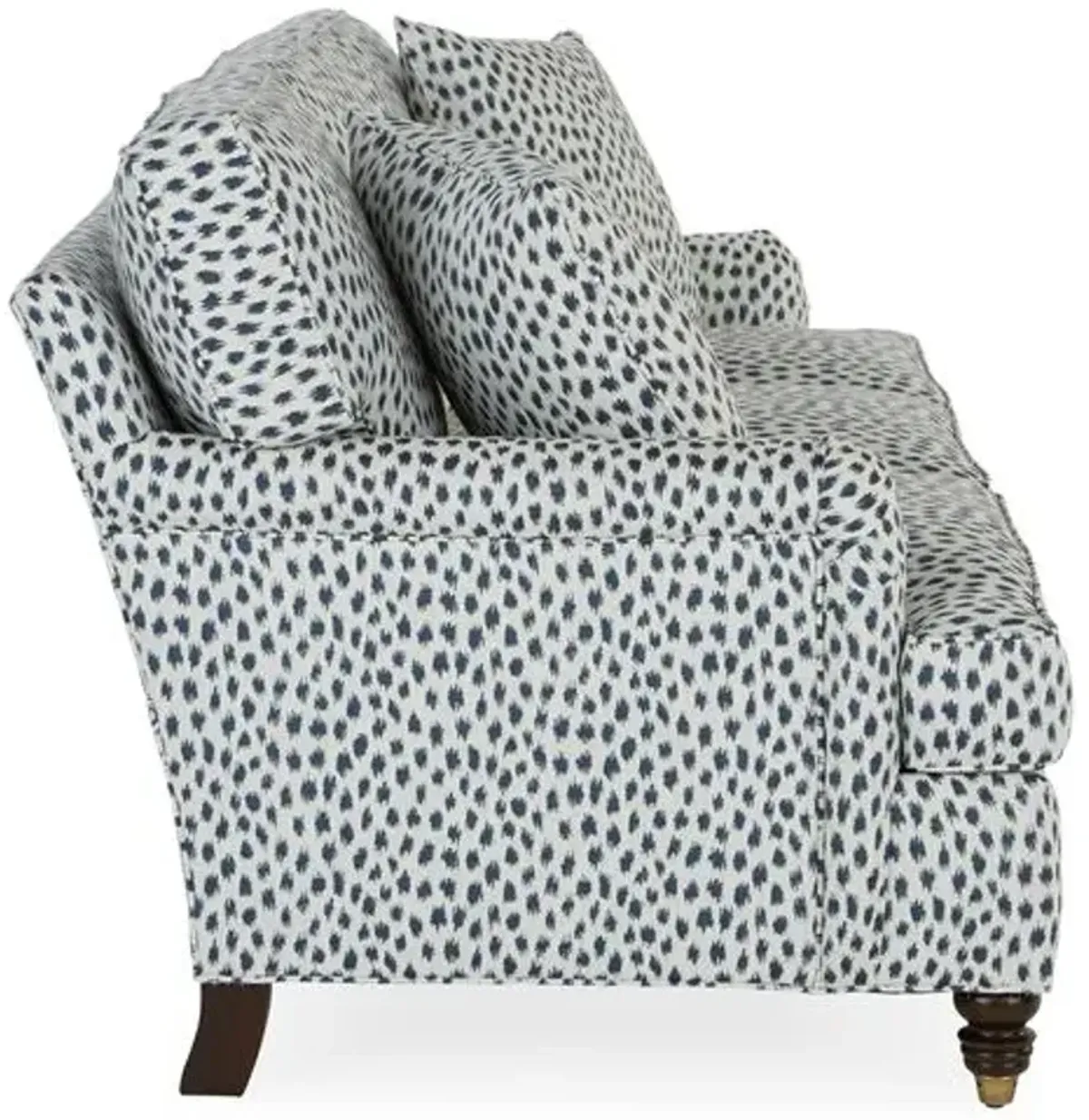 Kate Queen Sleeper Sofa - Navy Spot Sunbrella - Miles Talbott - Handcrafted