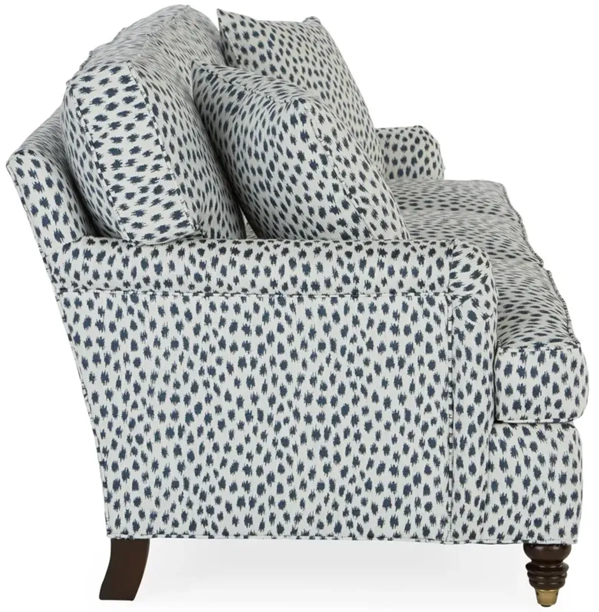 Kate Queen Sleeper Sofa, Navy Spot Sunbrella