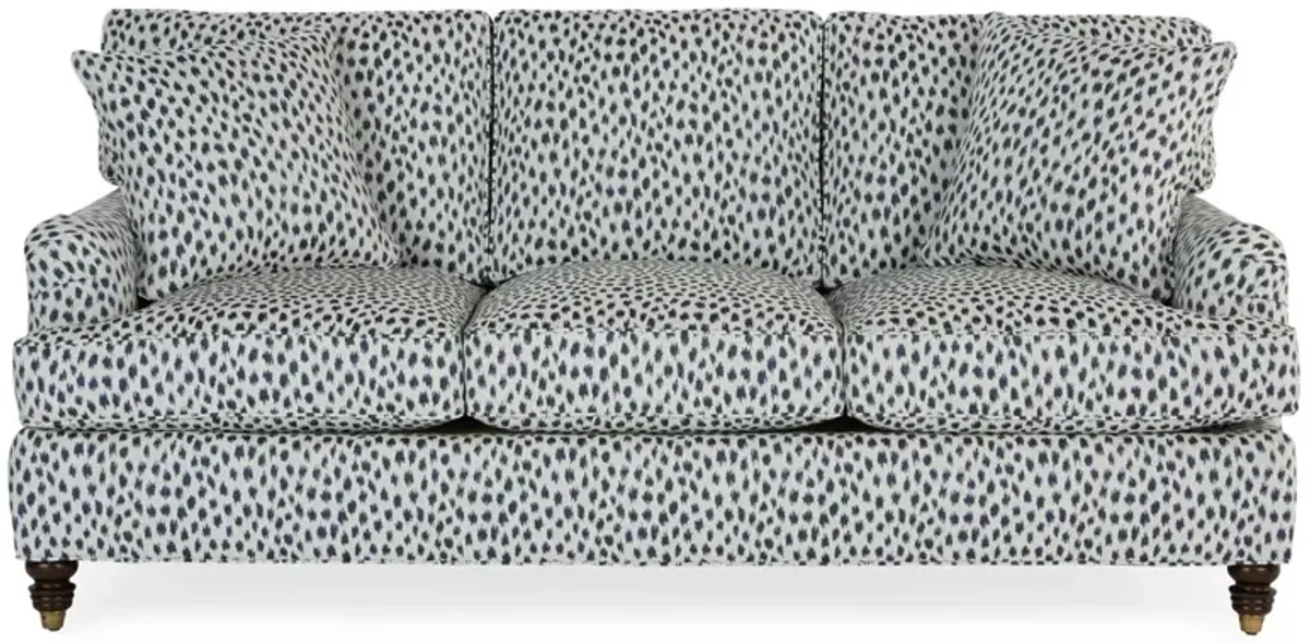 Kate Queen Sleeper Sofa, Navy Spot Sunbrella