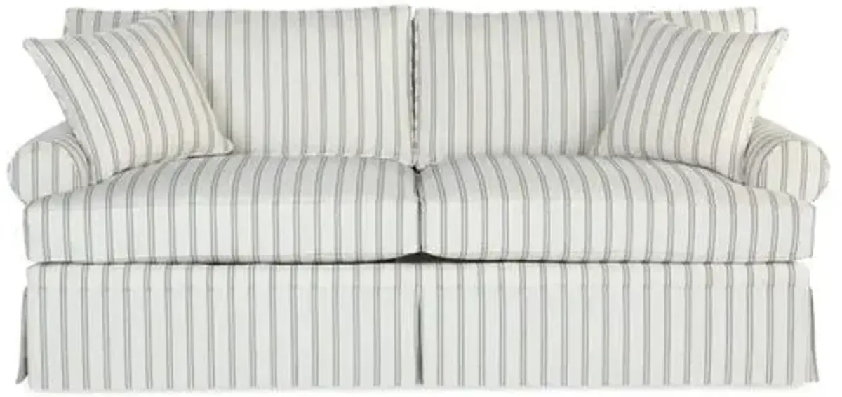 Maya Sofa - Stripe Sunbrella - Miles Talbott - Handcrafted